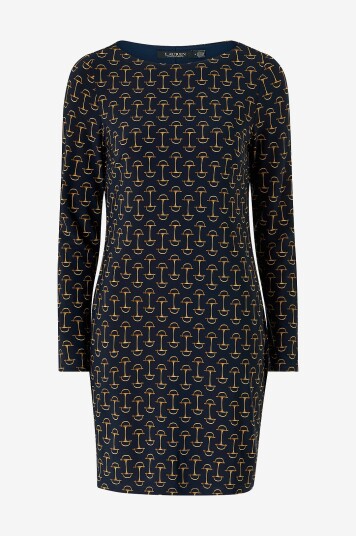 Lauren Ralph Lauren   Kjole Str Classic Jersey   Flerfarget