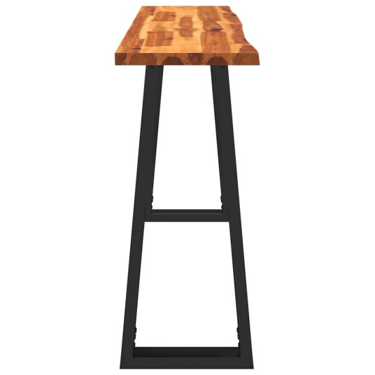 Konsollbord med naturlig kant 140x40x80 cm heltre akasie 353297