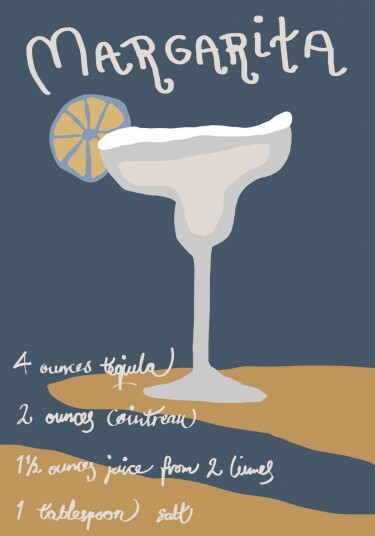 Plakat Margarita Cocktail Oppskrift Plakat Margarita Cocktail Oppskrift