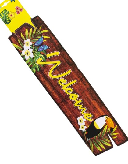 Welcome Hawaii Pappskilt 49x13 cm Toucan