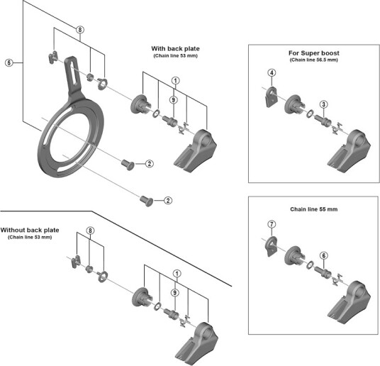Shimano Steps avstandsstykke til kabelfører modell CD-EM800