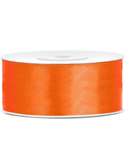ORANGE Silkebånd 25 meter x 25 mm