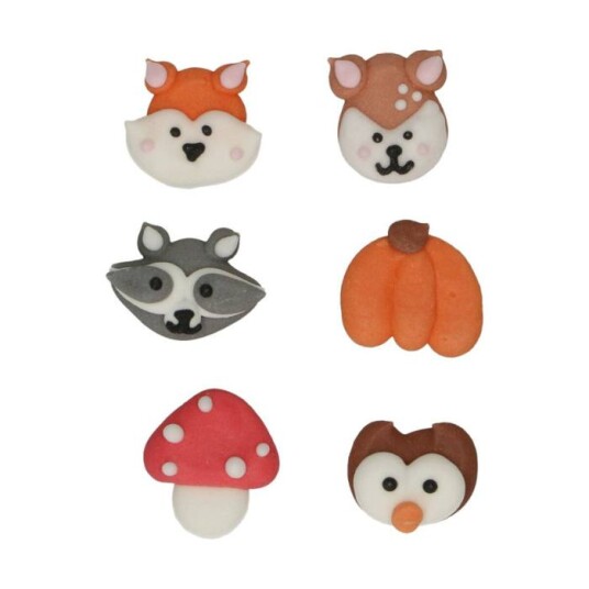 Funcakes Sukkerdekorasjoner Skogsdyr Pk/8 Funcakes Sukkerdekorasjoner Skogsdyr Pk/8