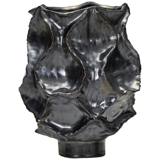 house doctor Vase, Hdwaves, Antik Metallisk - Black - ONE SIZE
