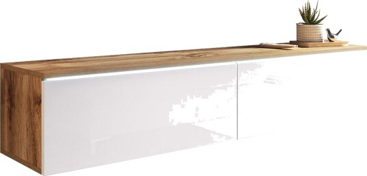 Cuguen Tv skap 140 cm Hvit/Natur Cuguen Tv skap 140 cm Hvit/Natur