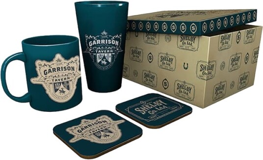 ABYStyle Peaky Blinders glass krus and bordbrikkesett