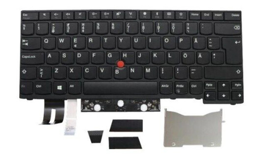 Lenovo Lite-On - Brbart tastatur - til utskifting - Finsk - Svart
