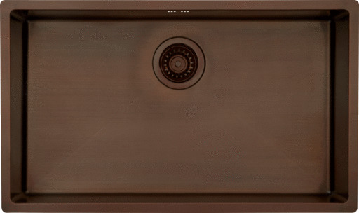 Lavabo Kubus 700 Soft kjøkkenvask, 74x44 cm, brunert messing