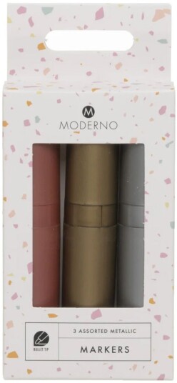 Highlighters Metallic 3 pk Moderno Highlighters Metallic 3 pk Moderno
