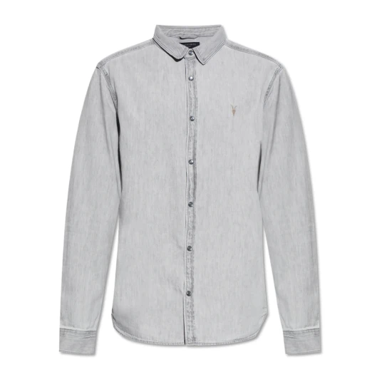 AllSaints, Herre, Skjorter, Grå, S,