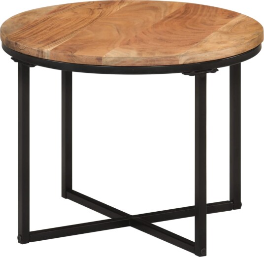 vidaXL Salongbord 45x45x35 cm heltre akasie og jern