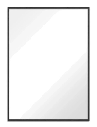 Poster & Frame Black Wood Mirror - Black - 50X70CM