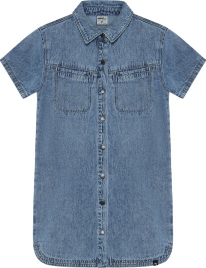 Indian Blue Jeans Kjole   Brukt Light Denim   Indian Blue Jeans   14 år 164   Kjole   Blå