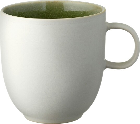 Studio Round North Krus 33 cl Matte White/Shiny Moss
