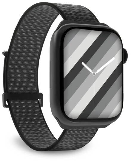 SBS Nylon Urrem til Apple Watch - 42 44 45 49mm Sort SBS Nylon Urrem til Apple Watch - 42 44 45 49mm Sort