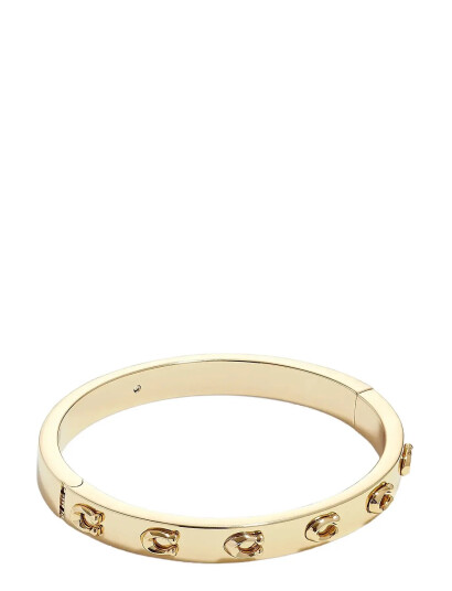 COACH ACCESSORIES Coach Signature C Hinged Bangle Bracelet |Guld |One Size COACH ACCESSORIES Coach Signature C Hinged Bangle Bracelet |Guld |One Size