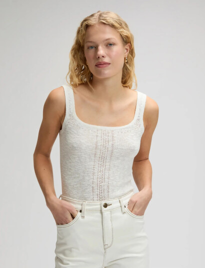 Lee Jeans Knitted Tank   Cream   L x 00