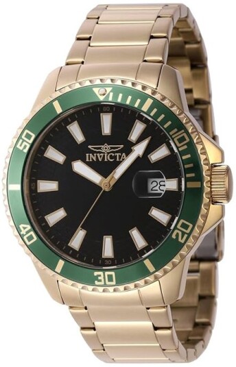 Invicta Herreklokke 46138 Pro Diver Sort/Gulltonet stål Ø45 mm