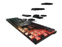 CHERRY MX 10.0N RGB - Tastatur - bakgrunnsbelyst - USB - US International - tastsvitsj: CHERRY MX Low Profile RGB Speed - svart