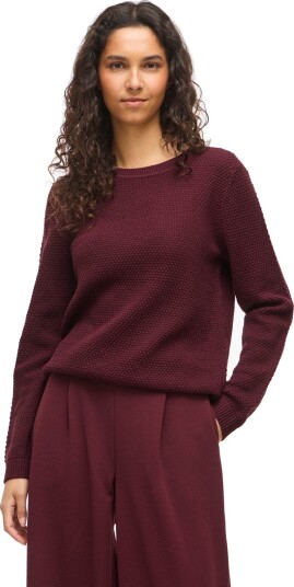 Vila Vidalo O Neck L/S Knit Top  Noos   Burgundy   XL