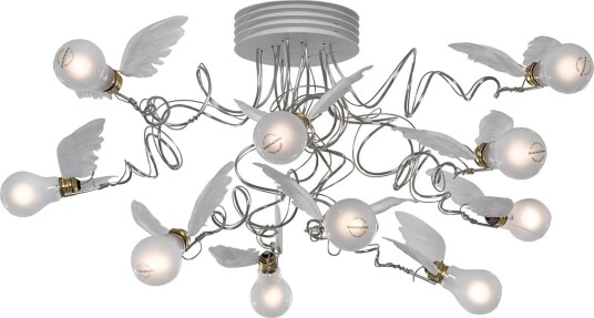 Birdie Nest LED Taklampe   Ingo Maurer Birdie's Nest   Stue   Design   Metall   Med flere lyskilder