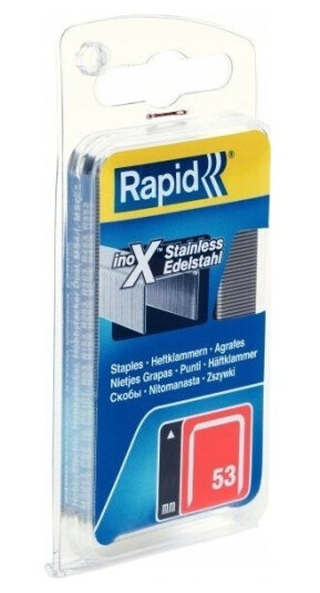 Stifter I Rustfritt Stål. Stål "Rapid" 53/10 1080 Stk.