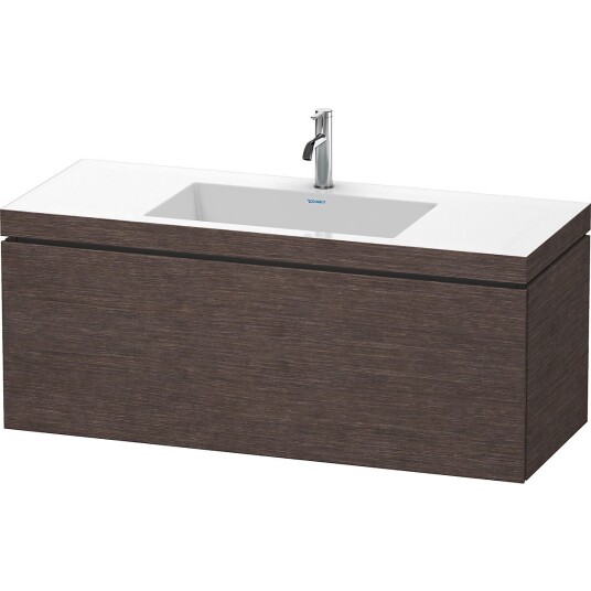 Duravit L-Cube Servantskap m/1 skuff 1200x500x480 mm Børstet Mørk Eik
