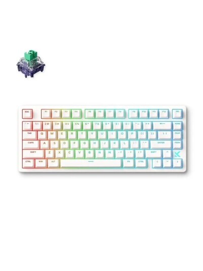 MCHOSE Jet 75 Kailh Magnetic God Hall Effect Gamingtastatur Uten numpad Engelsk USA Hvit