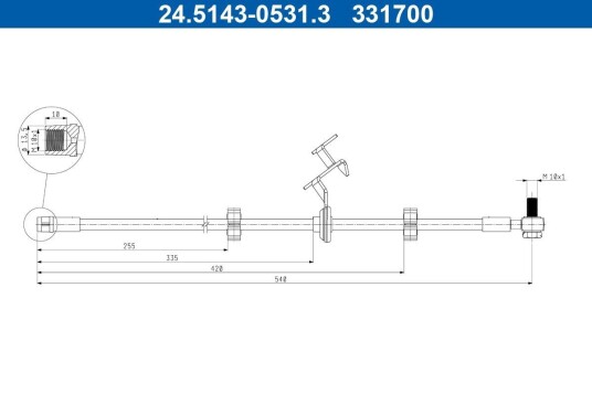 Bremseslange ATE 24.5143-0531.3