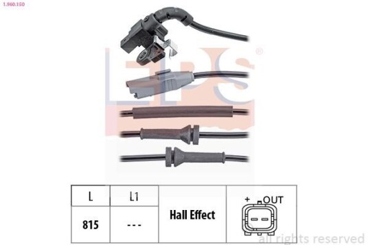 Sensor, ABS EPS 1.960.150