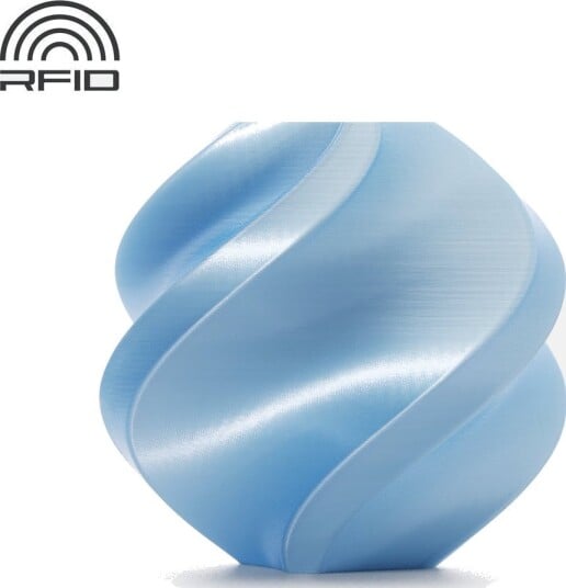 Bambu Lab PLA Silk+ Baby Blue 13603 Med spole