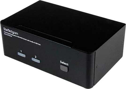 StarTech KVM-switch med lyd og mikrofon DisplayPort USB