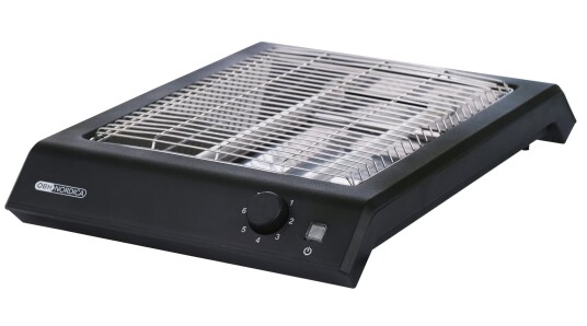 OBH Nordica 2635 Brødrister med Manuell Stoppfunksjon og Uttrekkbar Smuleskuff Rustfritt Stål/Svart