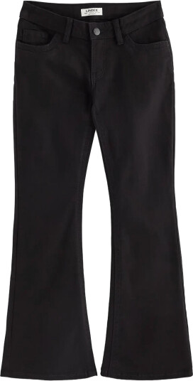 Lindex Freja Flared Leg Jeans With Shorter Leg Black 134