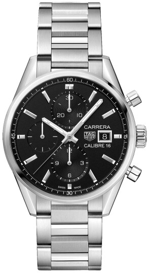 TAG Heuer Herreklokke CBK2110.BA0715 Carrera Sort/Stål Ø41 mm