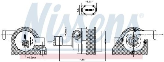 NISSENS 832109 Vannpumpe NISSENS 832109 Vannpumpe