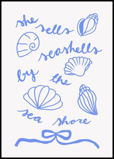 Seashell Serenity Plakat / 30x40