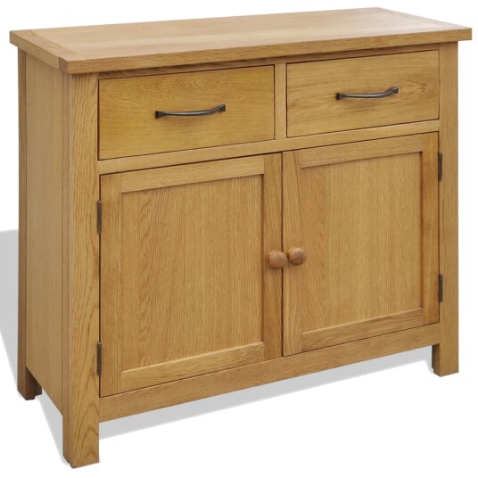 Skjenk 90x33,5x83 cm heltre eik