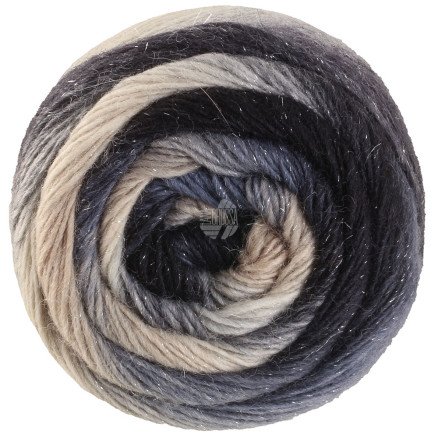 Lana Grossa Meilenweit 100 Color Mix Sparks Garn 7614 Mus/steingrå/gråbeige/taupe/mørkegrå