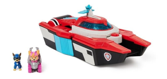 Paw Patrol The Mighty Movie Pup Squad Aircraft Carrier Hq Luftskip 3 År Plast Flerfarget