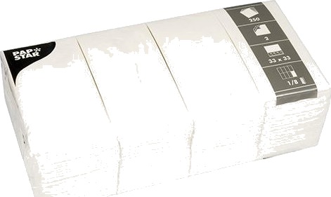 Papstar 82552 Hvit Tørkepapir Monokromatisk 34 G/M² 330 Mm 330 Mm