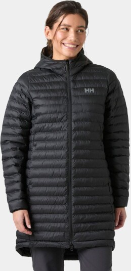Helly Hansen Women’s Sirdal Long Hooded Insulated Jacket Svart Xs