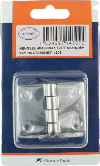 Osean Hengsel   2pk   Syrefast   Støpt   48x36 mm