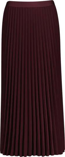 Gant Pleated Midi Skirt   DARKENED WINE   42