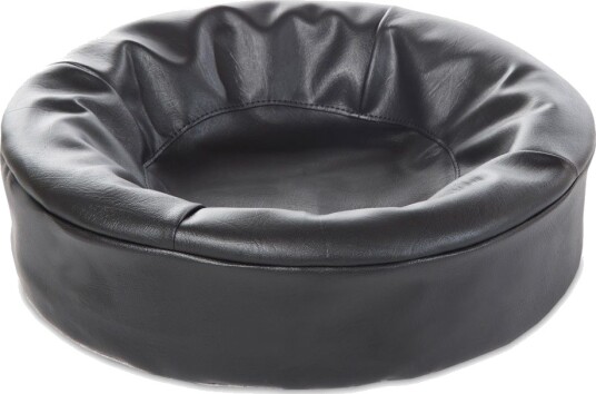 Bia Bed Oval Hundeseng i Svart - Ergonomisk Støtte