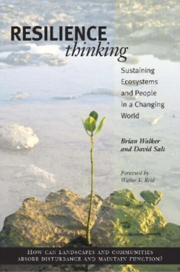 Resilience Thinking Av Brian Walker, David Salt