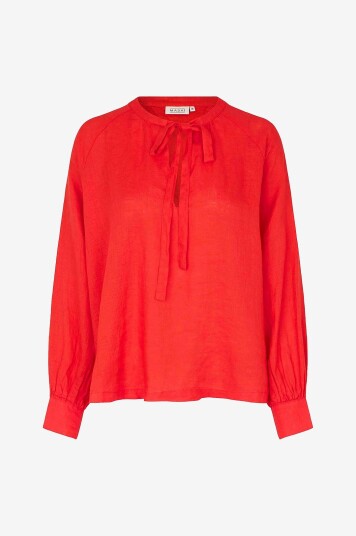 Masai Linbluse Dortea Rød Masai Linbluse Dortea Rød