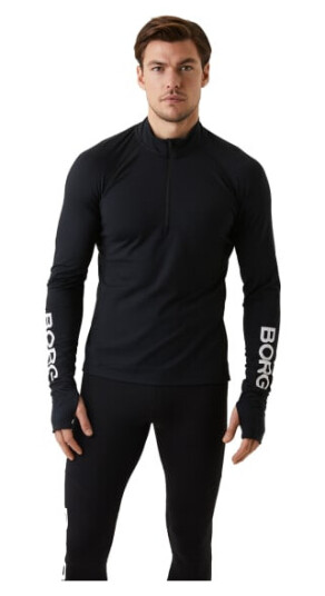 Bj?rn Borg Borg Midlayer Half Zip Herre Black Beauty M