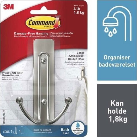 3M Command Command 3M Command Sølv Pakke A 4 Stk