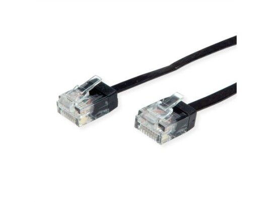 Roline Utp Patchkabel Kat6a/Kl.Ea Ultraflach Svart 2M - Utp (21.15.2193)